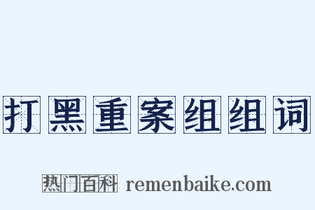 打黑重案组组词是什么意思的图片